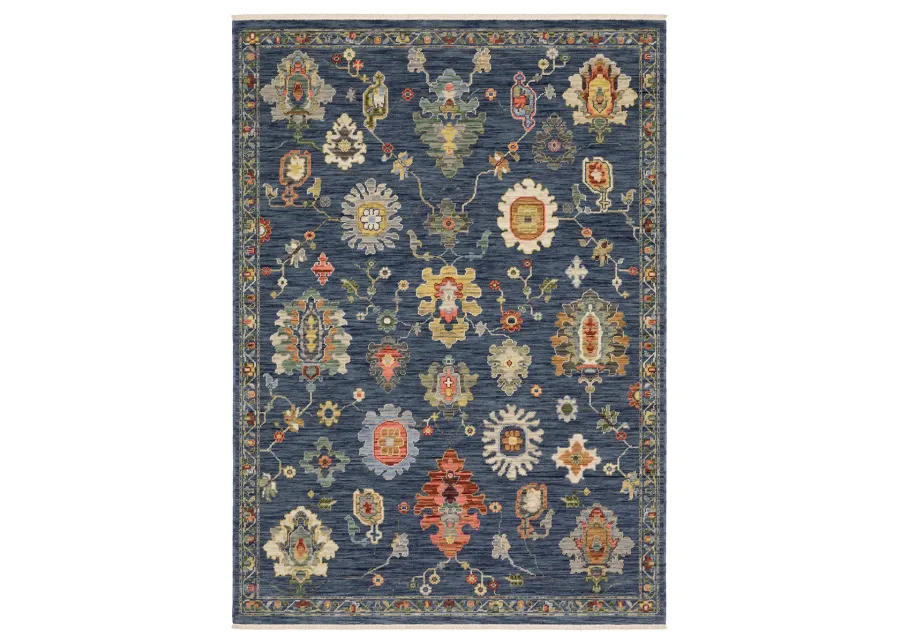 Lucca 6'7" x 9'6" Blue Rug