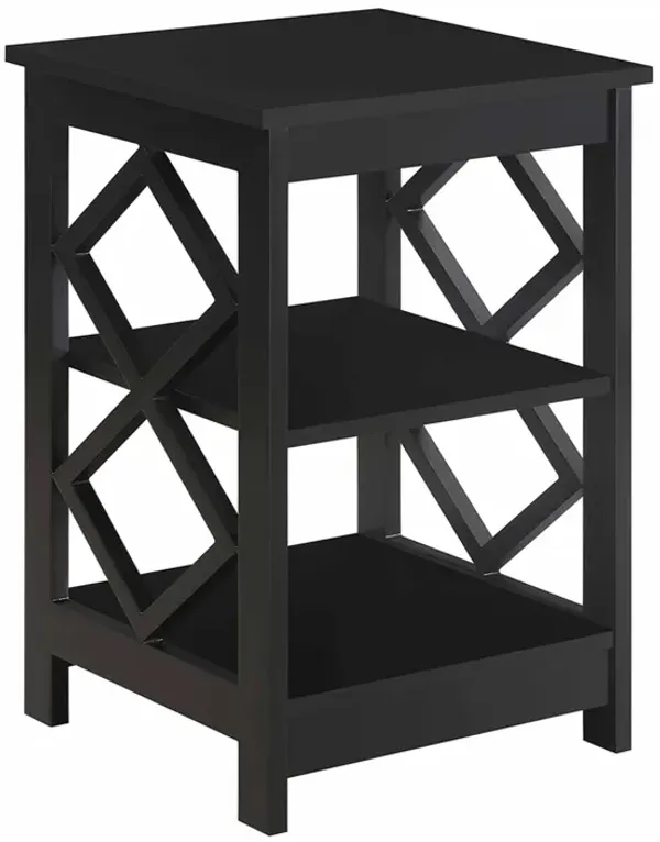 Convenience Concepts Diamond End Table, Black
