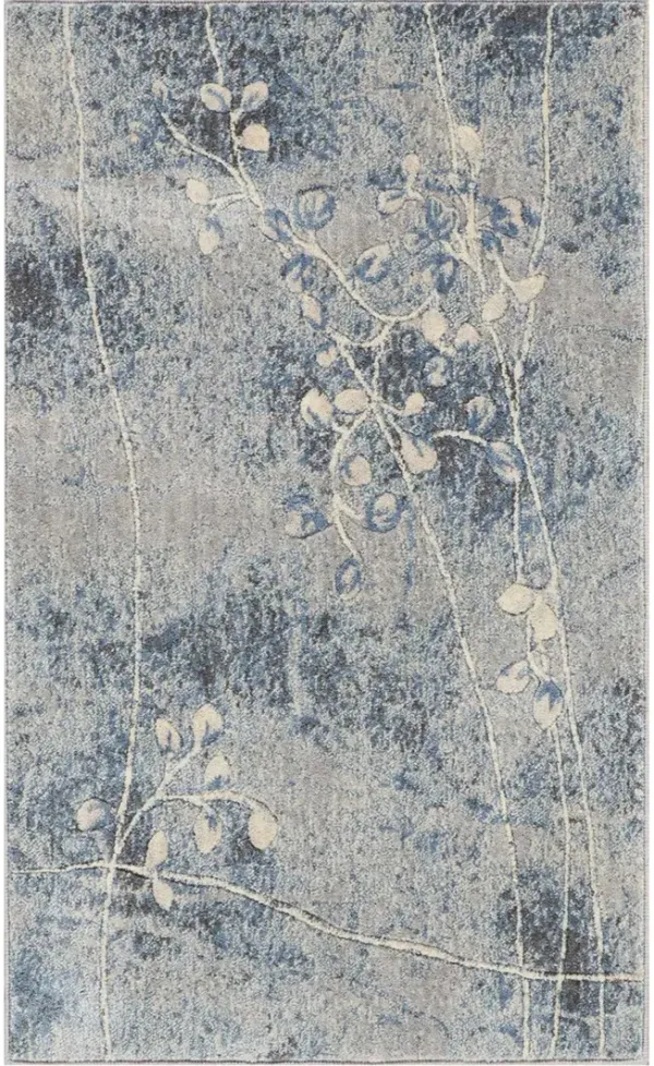 Somerset ST74 Silver/Blue 2'6" x 4' Rug