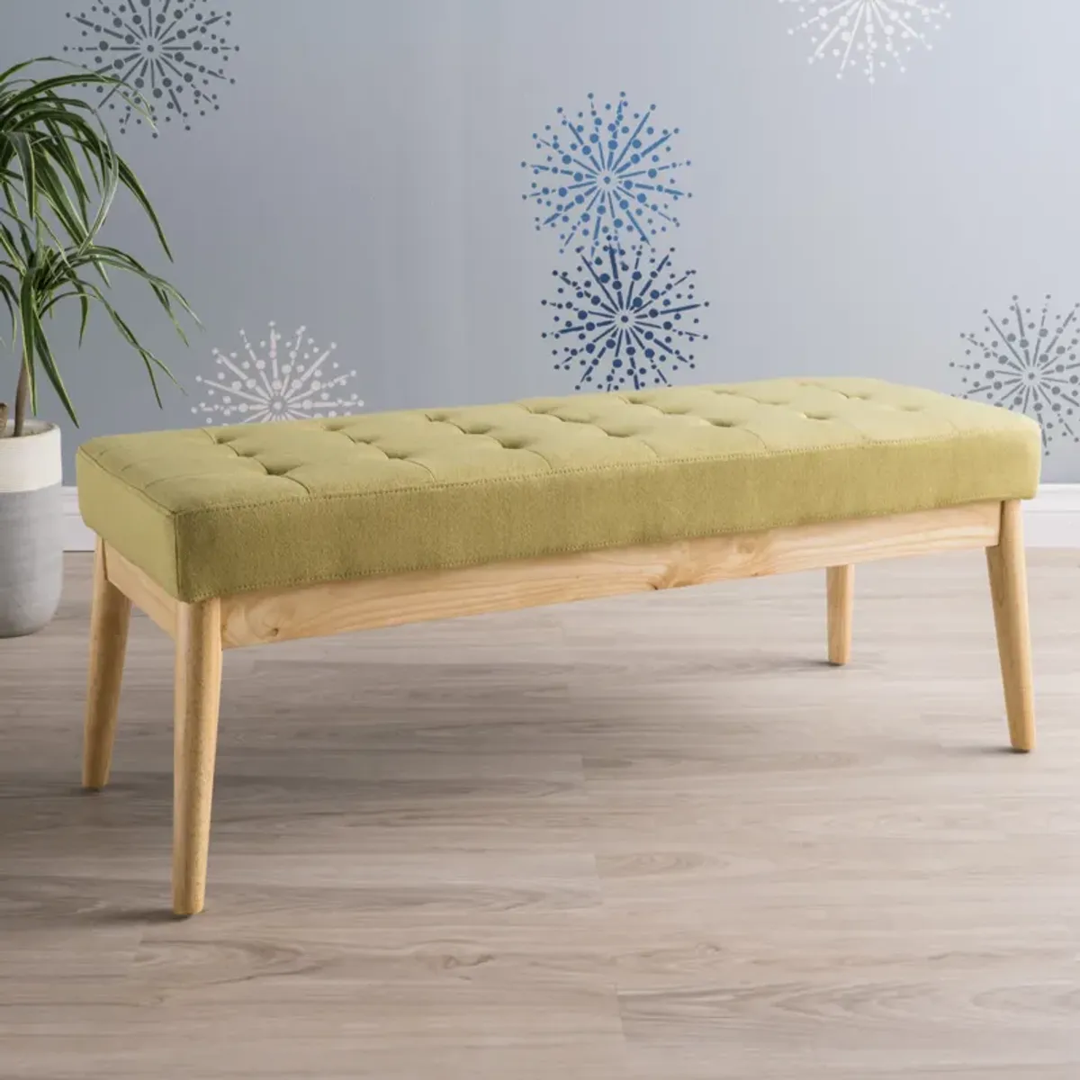 Merax Modern Upholstered Ottoman Bench Footrest