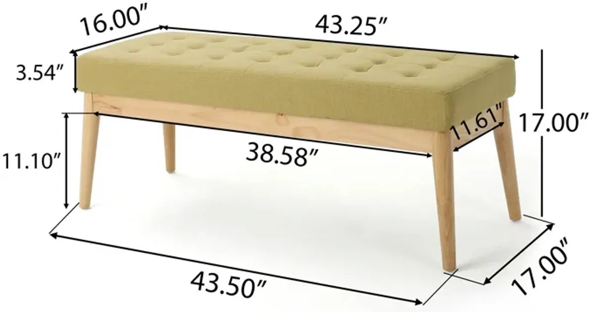 Merax Modern Upholstered Ottoman Bench Footrest