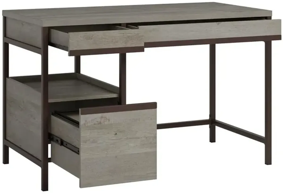 Sauder Manhattan Gate Single Ped Desk Moa