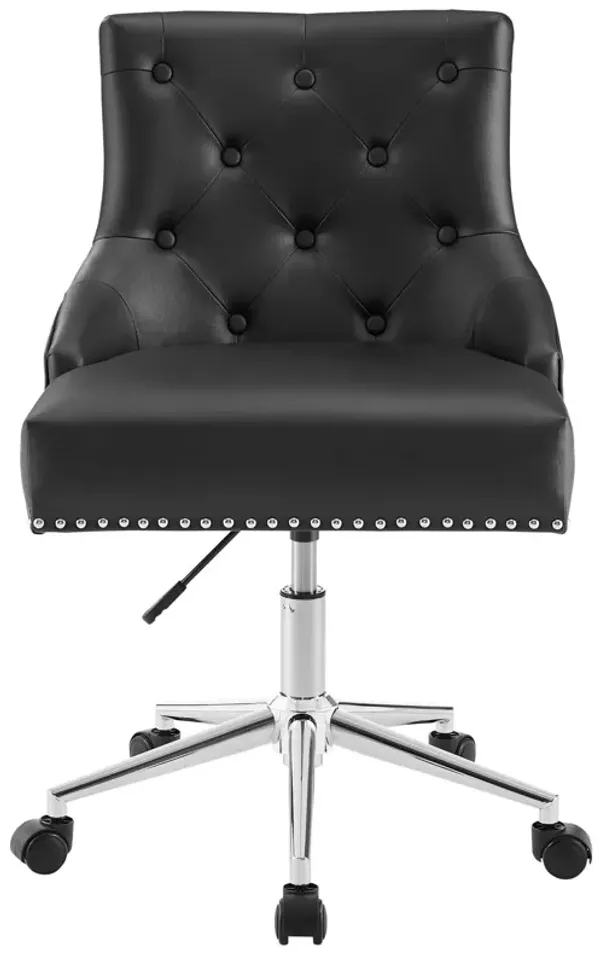 Modway Furniture - Regent Tufted Button Swivel Faux Leather Office Chair White