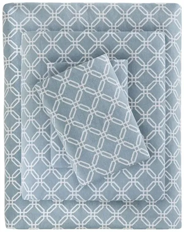Gracie Mills Persephone 4-Peice Cotton Flannel Sheet Set