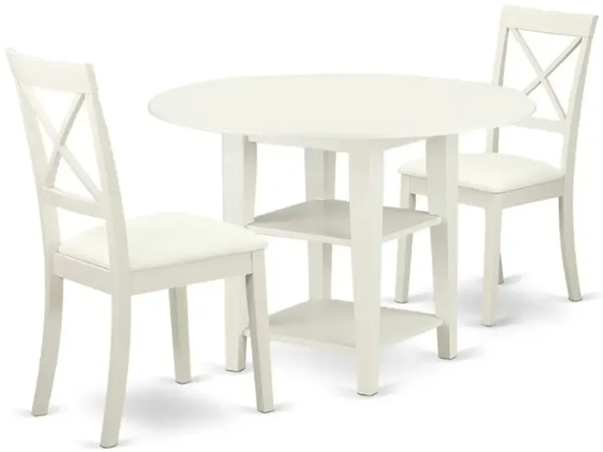 Dining Room Set Linen White, SUBO3-LWH-LC