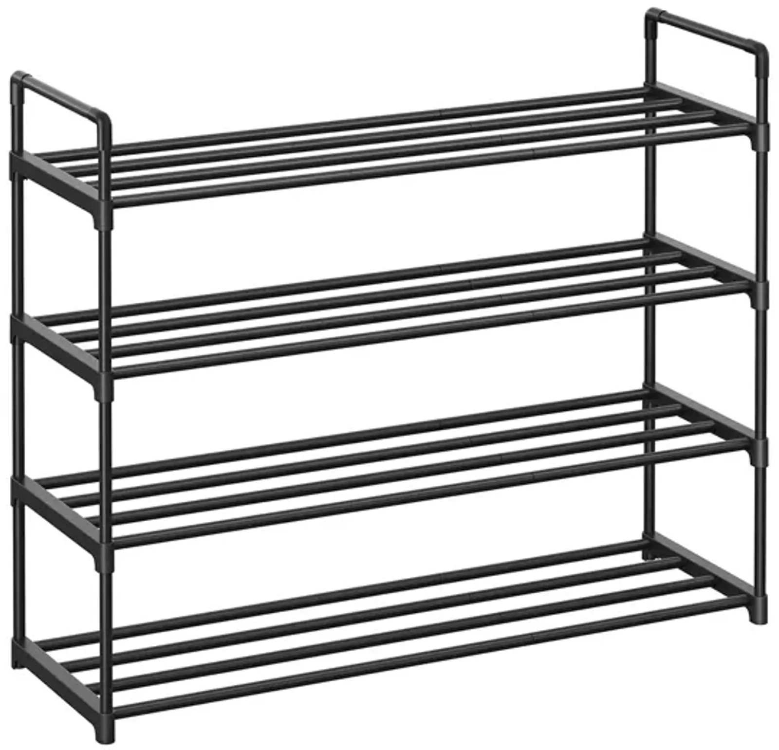 4-Tier Metal Shoe Rack - Storage Organizer Holds Up to 10 Pairs for Entryway, Living Room, Hallway