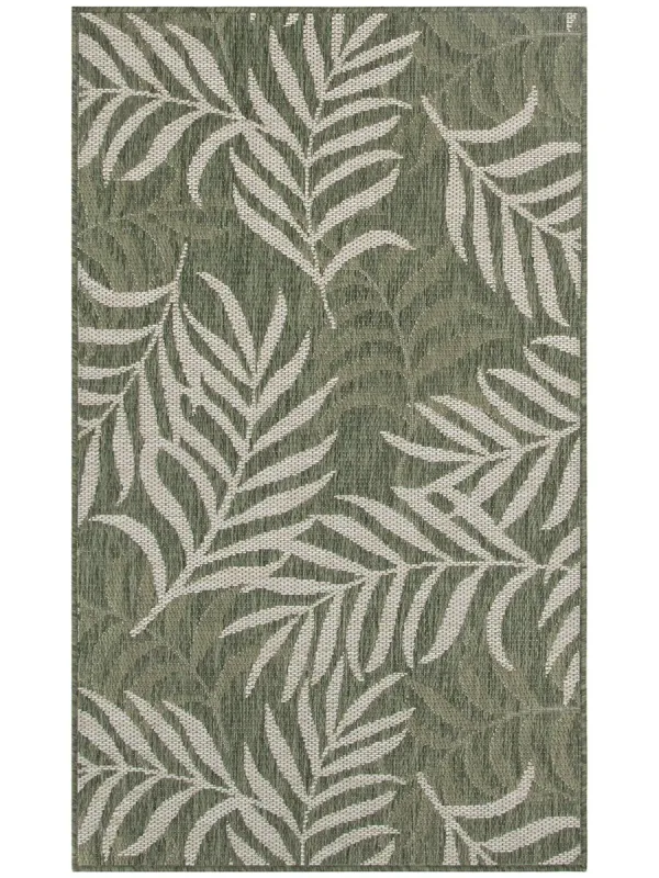 Garden Oasis GOA01 Green/Ivory 3' x 5' Rug