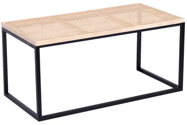 Rectangular Modern Industrial Wooden Coffee Table