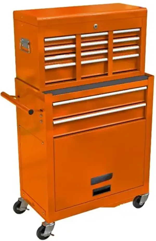 High Capacity Rolling Tool Chest 8-Drawer Storage Cabinet with Wheels for Easy Organization
