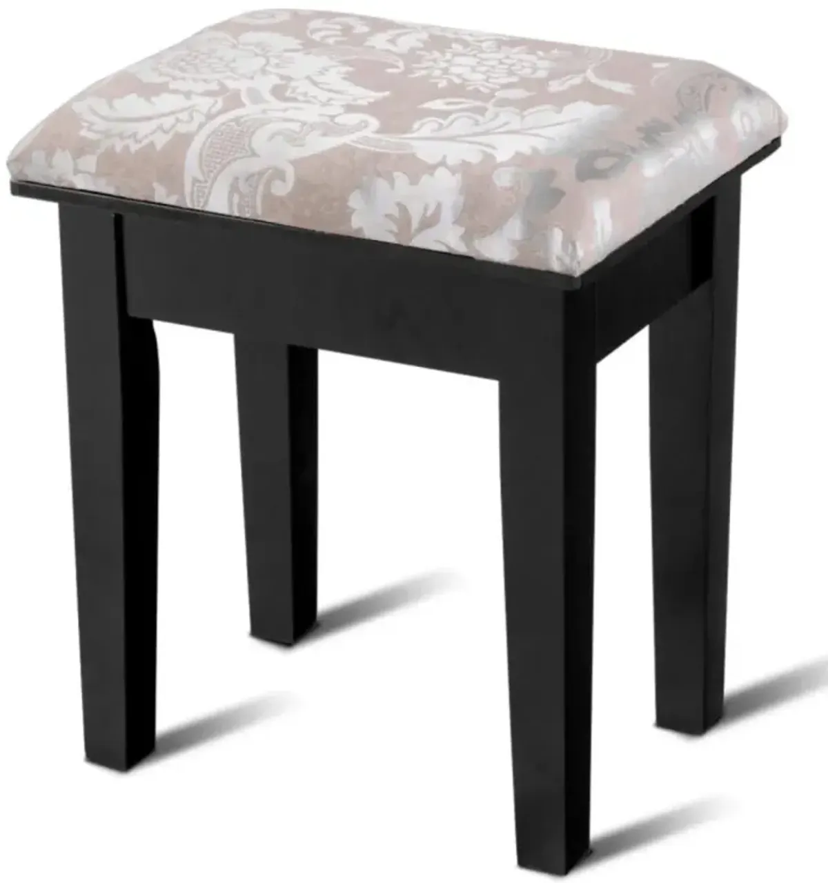 Hivvago Vanity Dressing Table Stool Set with Large Makeup Mirror