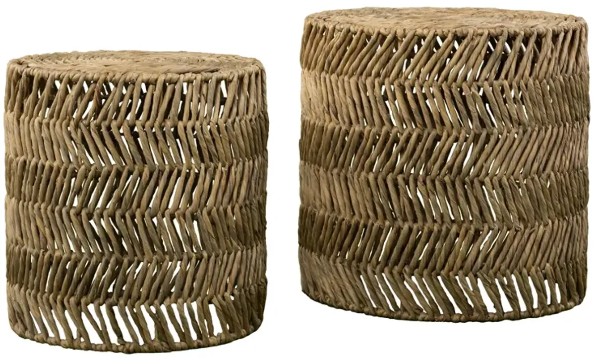 Davari Water Hyacinth Nesting Tables 2pc Set