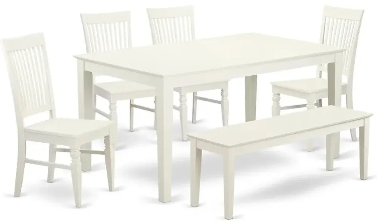 Dining Room Set Linen White, CAWE6-LWH-W