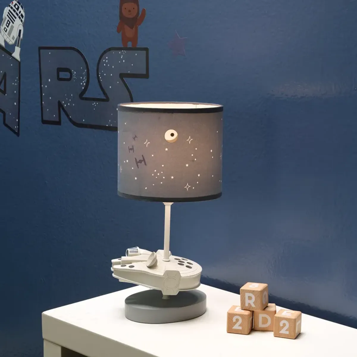 Lambs & Ivy Star Wars Signature Millennium Falcon Lamp with Shade & Bulb