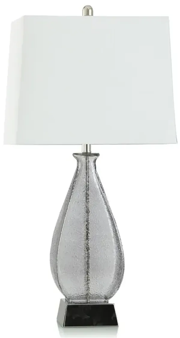 Smoke Seeded Glass Table Lamp
