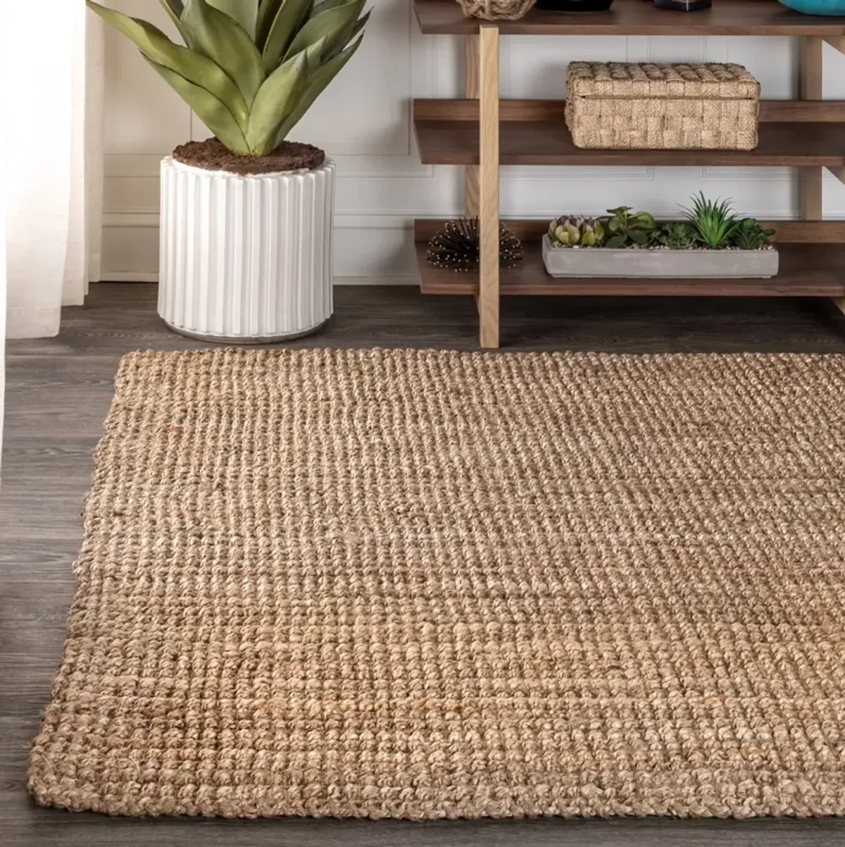 Pata Hand Woven Chunky Jute Area Rug