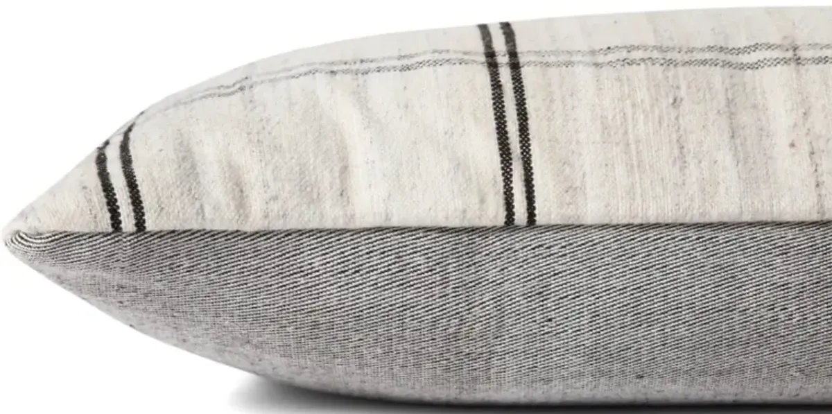 Bell PAL0024 Black/White 13''x35'' Polyester Pillow by Amber Lewis x Loloi