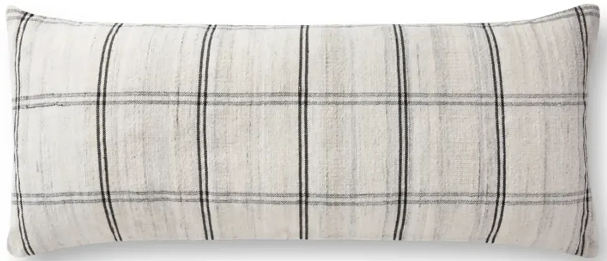 Bell PAL0024 Black/White 13''x35'' Polyester Pillow by Amber Lewis x Loloi