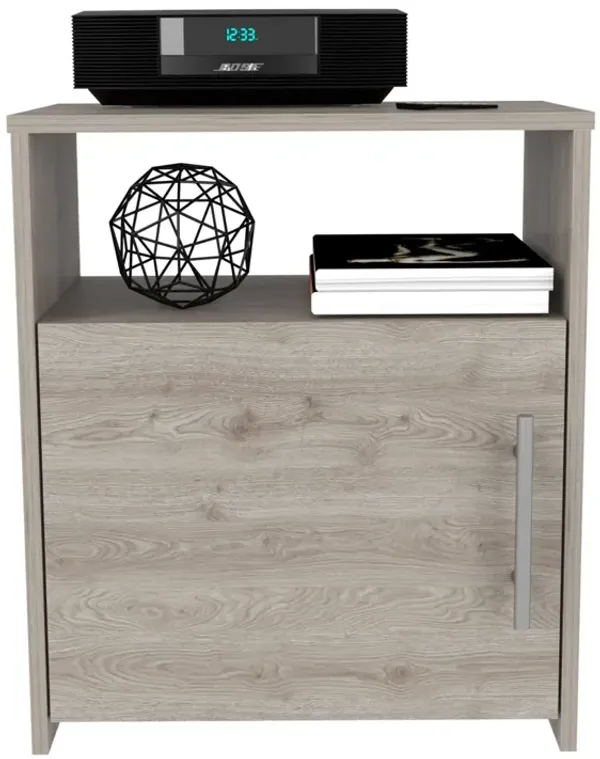 Streamdale Omaha Nightstand with Door, Shelf & Metal Handle