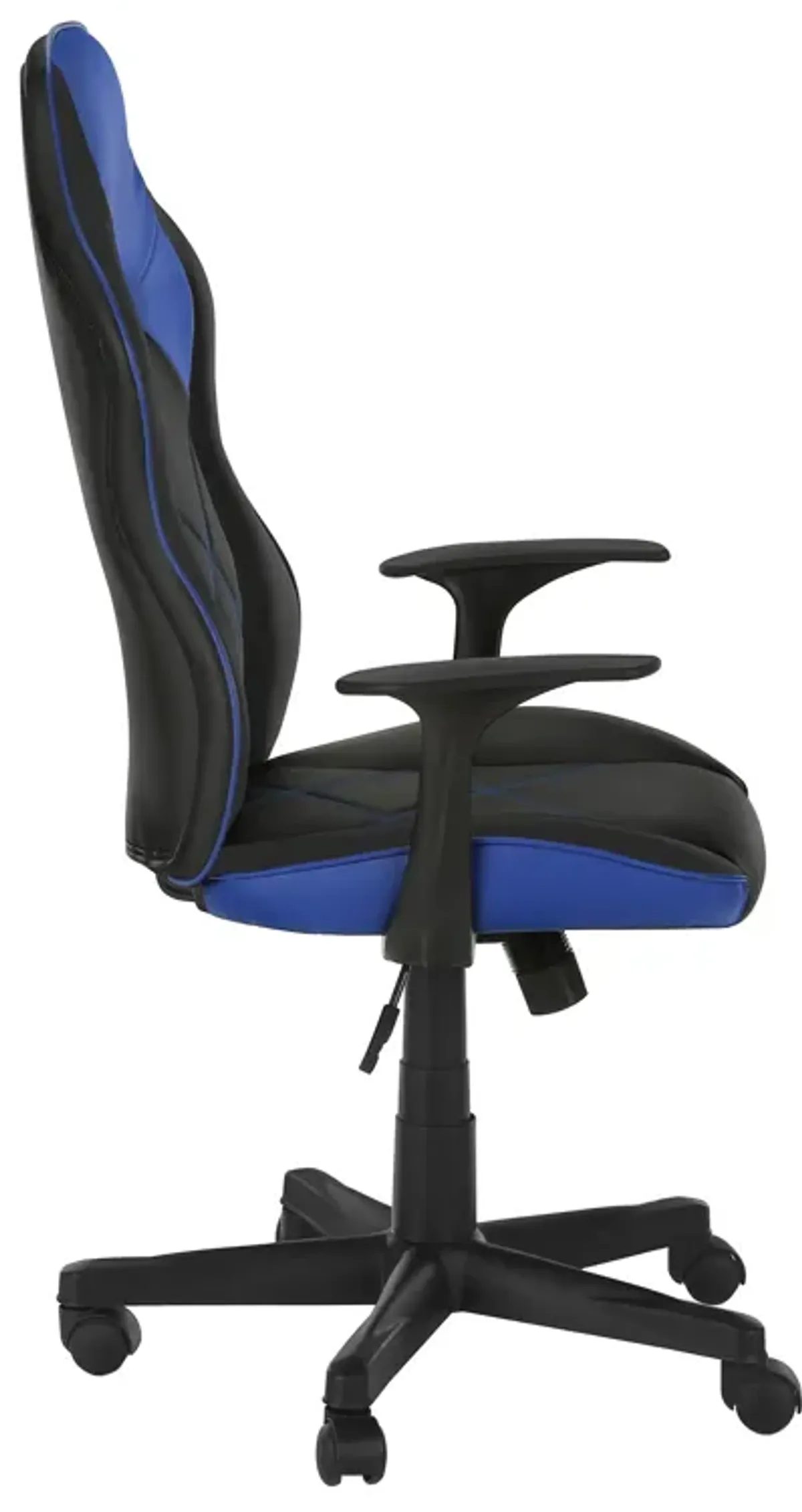 Monarch Specialties I 7328 Office Chair, Gaming, Adjustable Height, Swivel, Ergonomic, Armrests, Computer Desk, Work, Pu Leather Look, Metal, Blue, Black, Contemporary, Modern