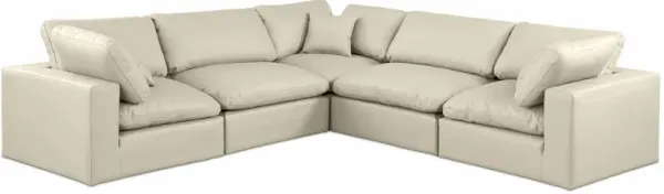 Meridian Furniture Comfy Cream Vegan Leather Modular Sectional