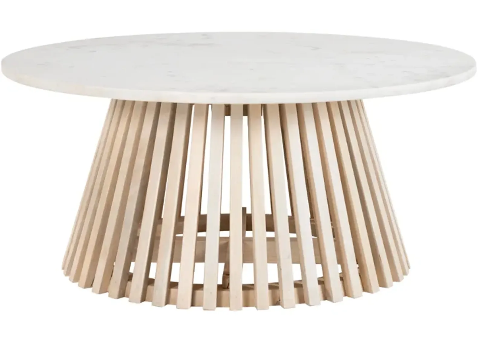 Mazara Coffee Table White & Natural