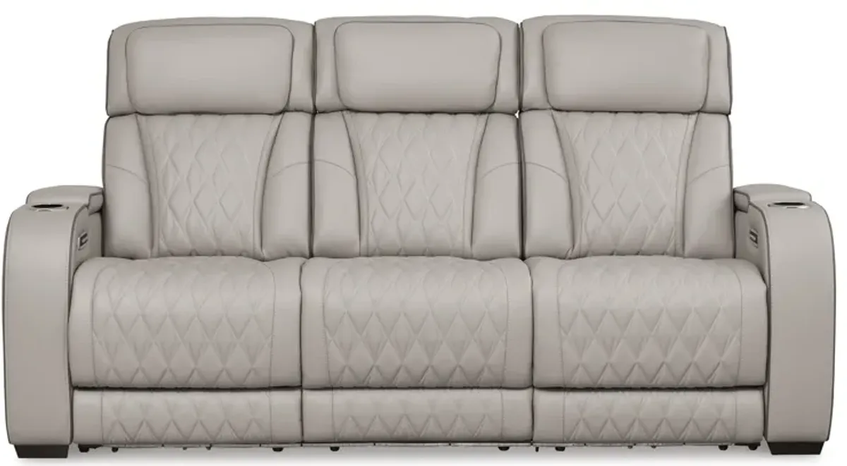 Boyington Gray Power Reclining Sofa