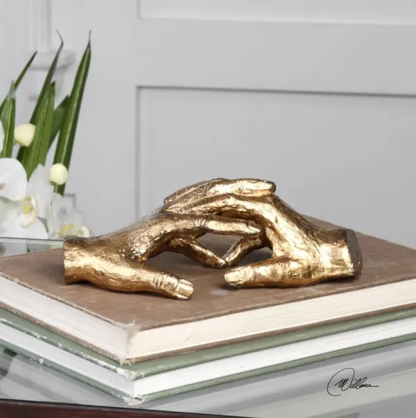 Uttermost Hold My Hand Gold Sculpture