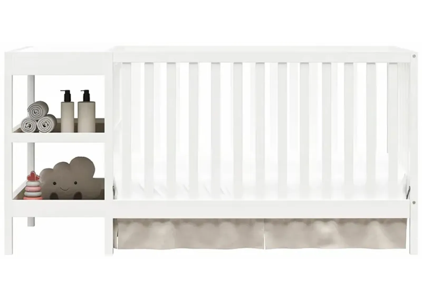 Ema 3-in-1 Convertible Crib & Changer Combo