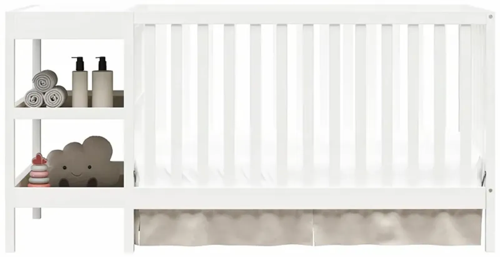 Baby Relax Ema 3-in-1 Convertible Crib & Changer Combo