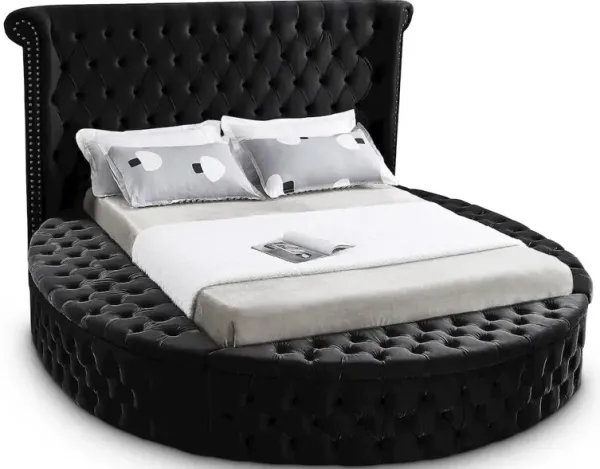 Meridian Furniture Luxus Black Velvet Queen Bed