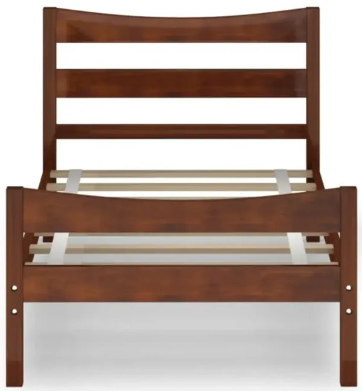 Hivvago Rustic Style Platform Bed Frame with Headboard and Footboard