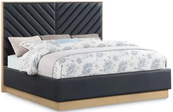 Meridian Furniture Casa Black Vegan Leather Queen Bed