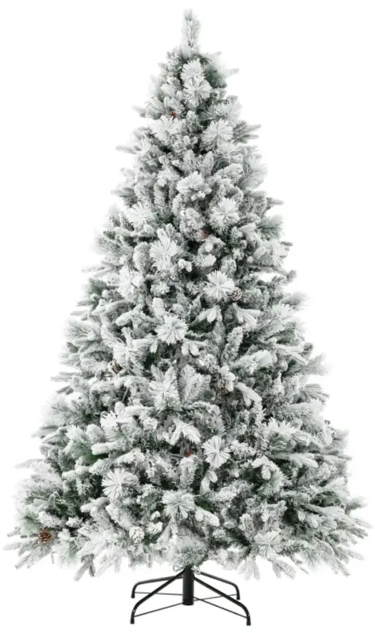 Hivvago 4.5/6/7 Feet Artificial Xmas Tree with Pine Needles and LED Lights