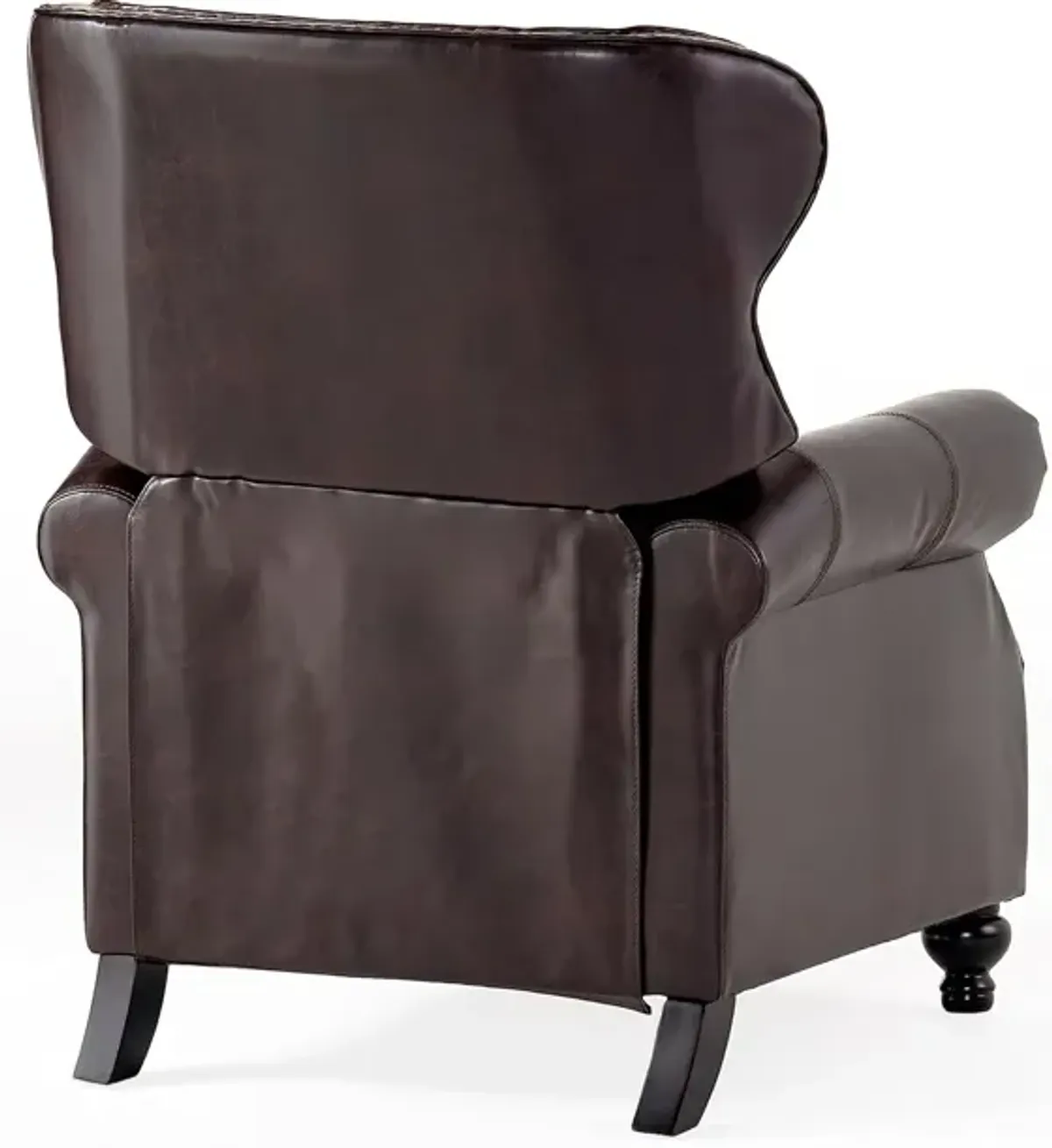 Contemporary Button-Tufted Pushback Recliner with Nailhead Accents