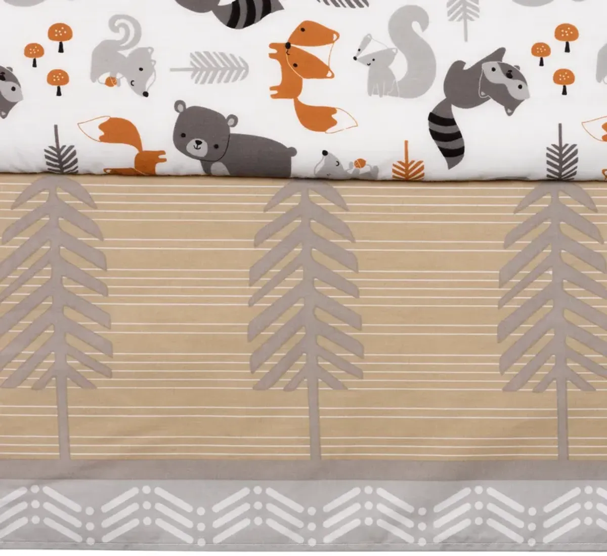 Bedtime Originals Acorn 3-Piece Crib Bedding Set - Gray, Animals, Woodland