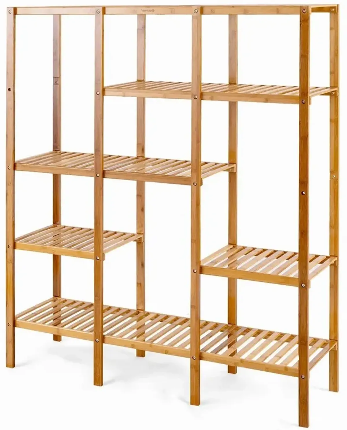 Hivvago Eco Friendly Bamboo 4 Shelf Bookcase Storage Rack