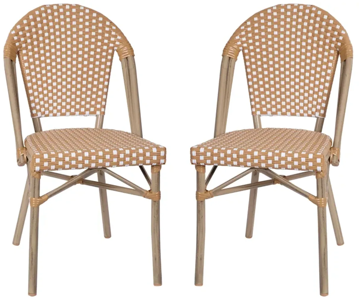 2PK White/Navy Paris Chair