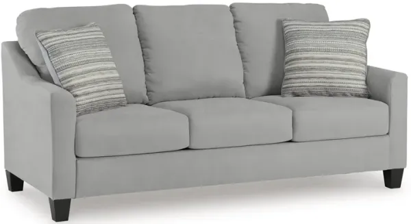 Lebo Queen Size Sofa Sleeper Bed, Gray, Bifold Memory Foam Mattress - Benzara