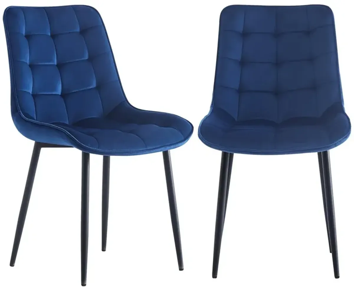 Modern Blue Dining Chairs, Easy Installation