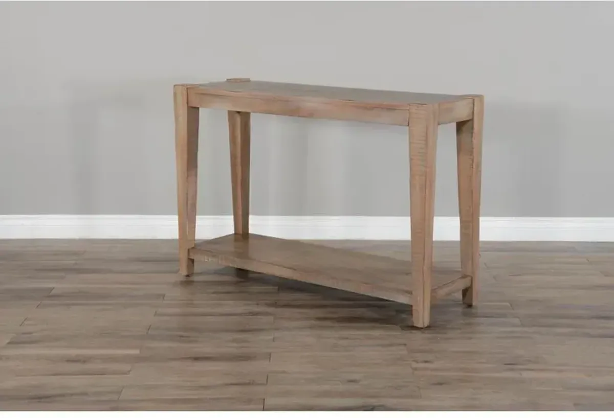 Sunny Designs 48 Sleek and Modern Wood Sofa Table in Weathered Brown