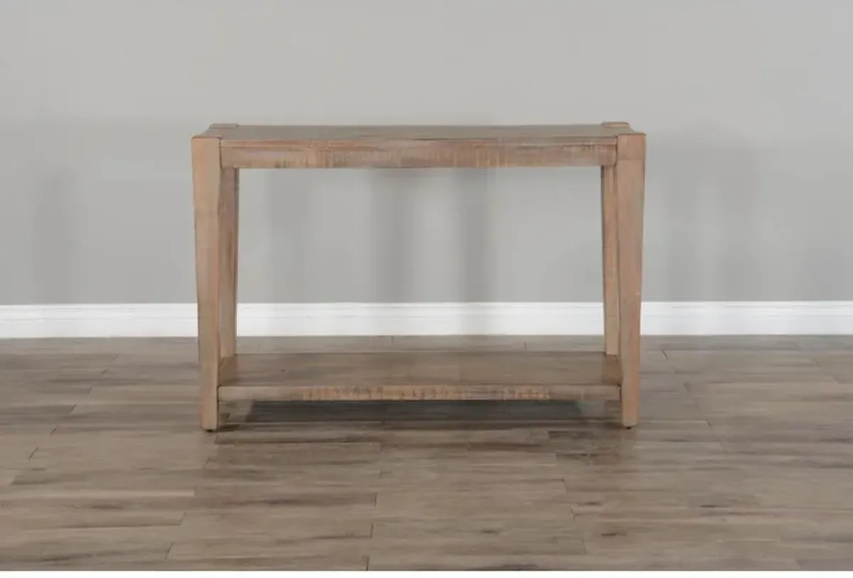 Sunny Designs 48 Sleek and Modern Wood Sofa Table in Weathered Brown