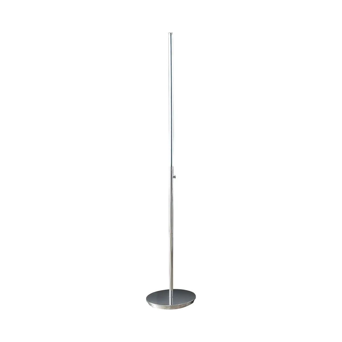 Fizo 60 Inch Floor Lamp, LED Light, Metal Base with Touch Switch, Chrome-Benzara