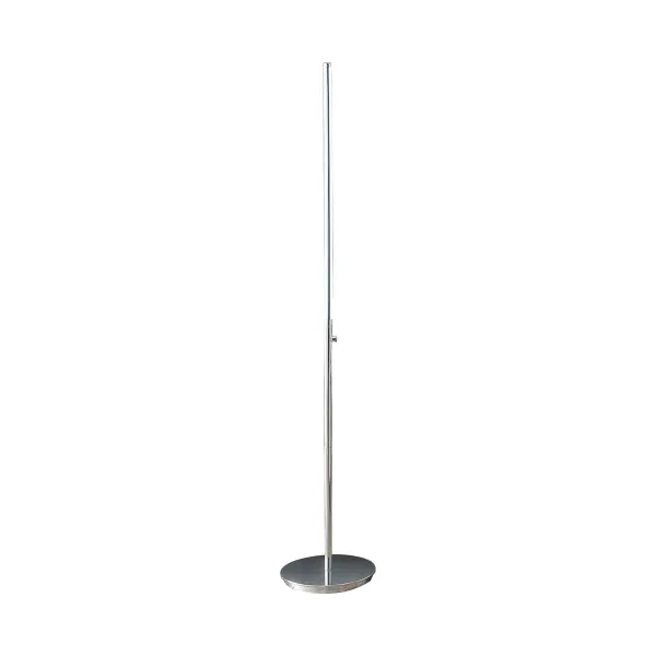 Fizo 60 Inch Floor Lamp, LED Light, Metal Base with Touch Switch, Chrome-Benzara