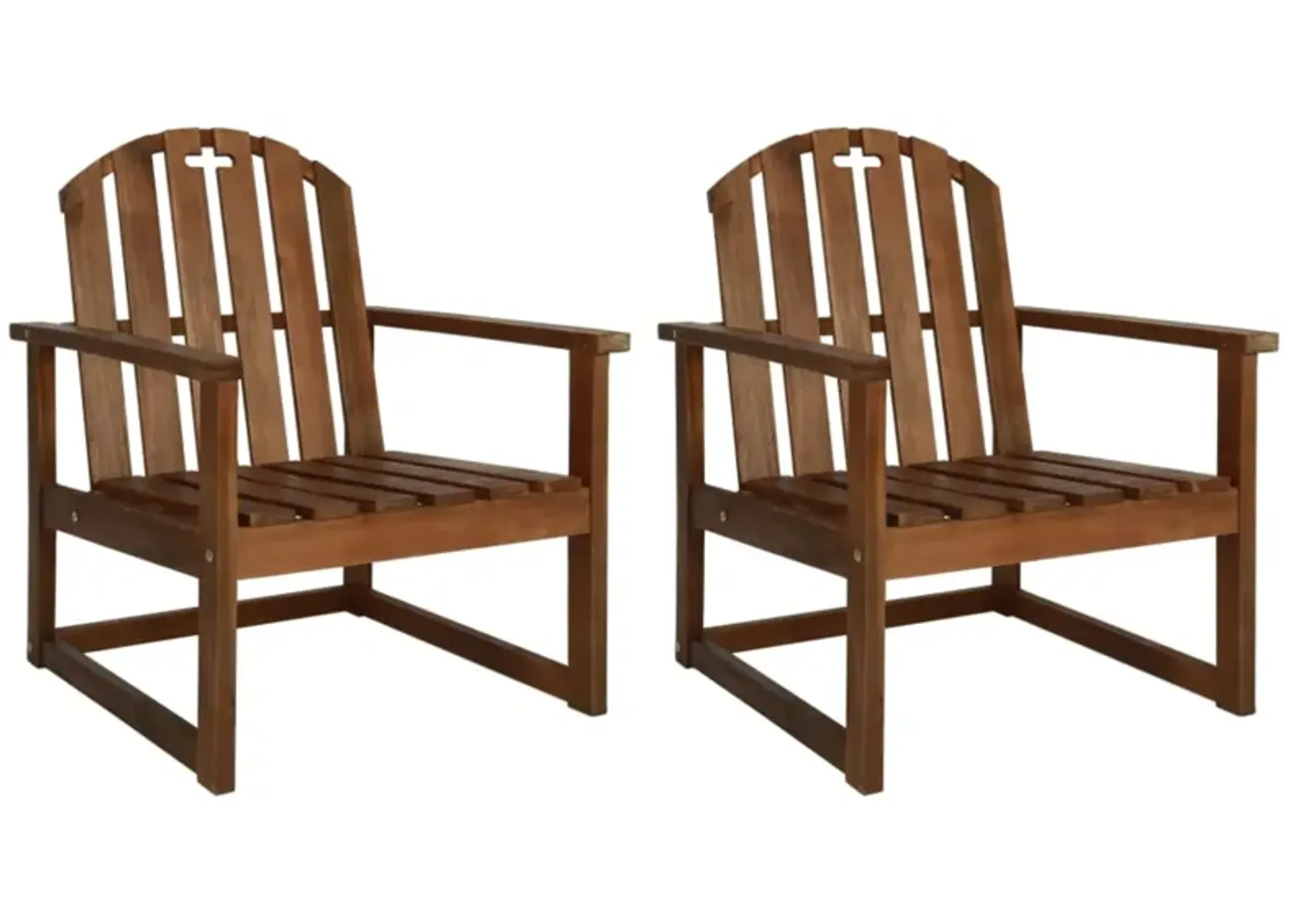 vidaXL Garden Sofa Chairs 2 pcs Solid Acacia Wood