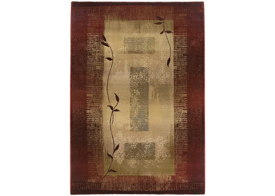 Generations 7'10" x 11' Red Rug