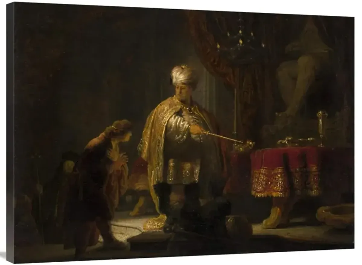 Daniel and Cyrus Before the Idol Bel-Canvas Art-40x30