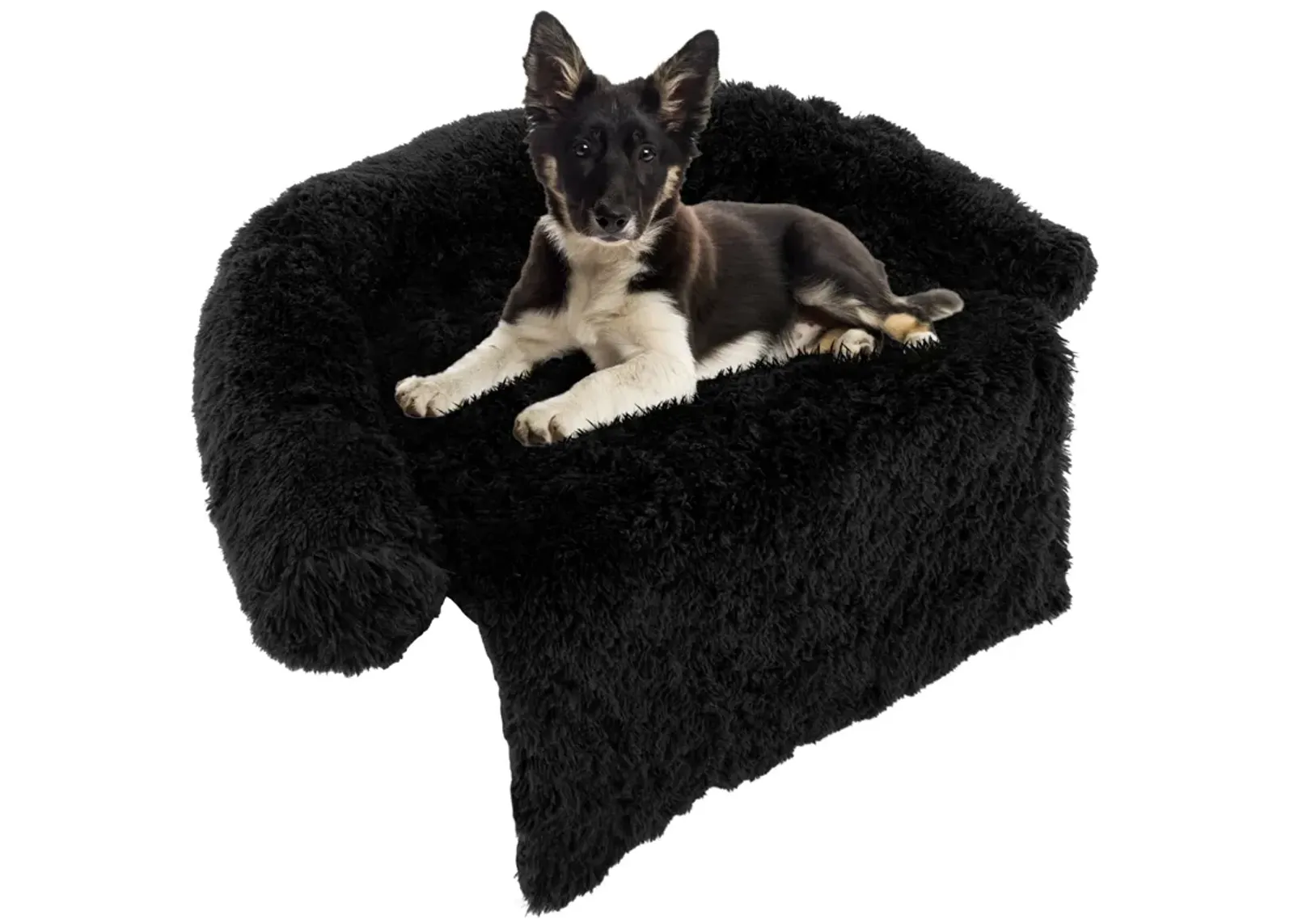 Plush Calming Dog Bed Couch with Anti-Slip Bottom – Cozy Pet Sofa for Relaxation