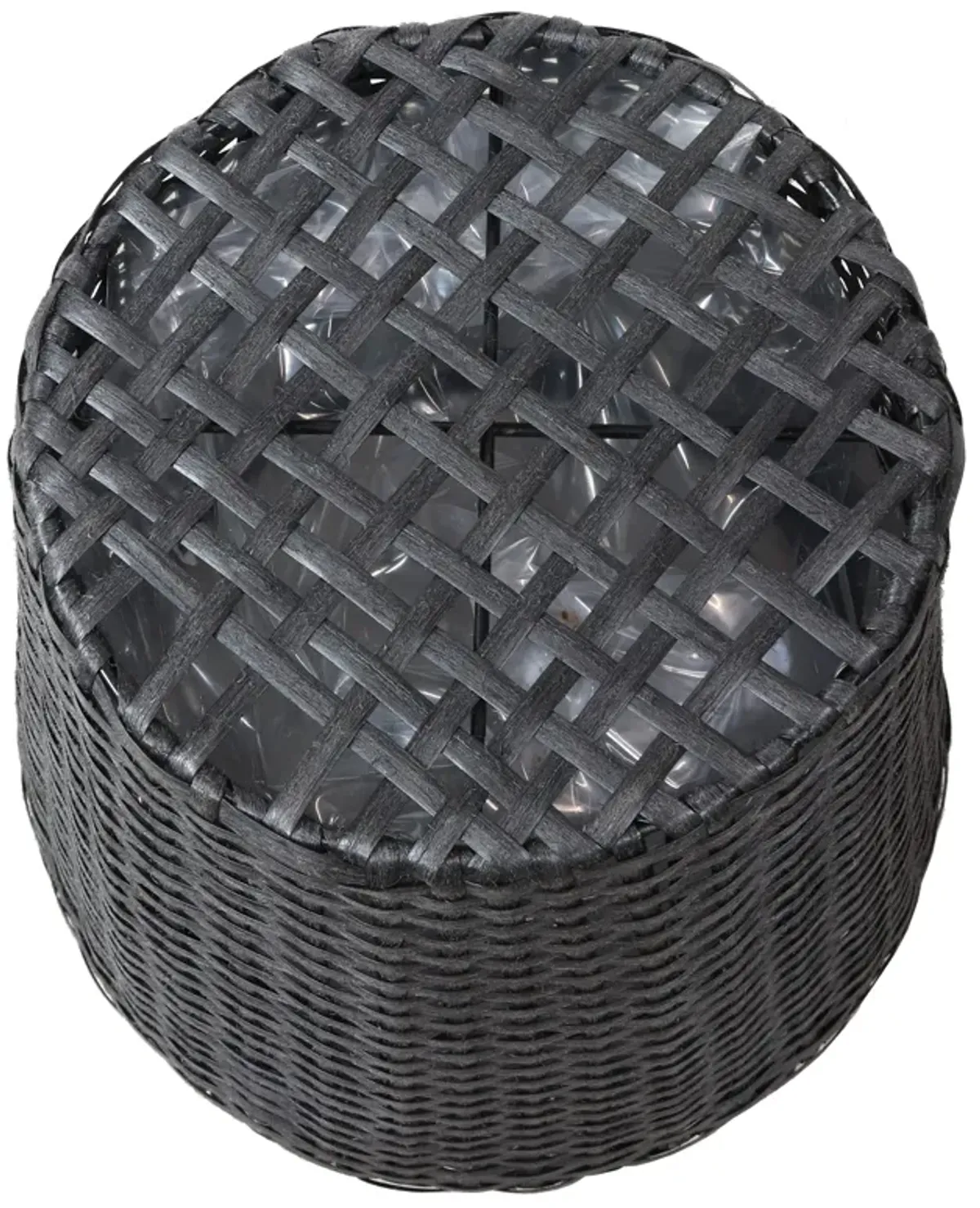 Sunnydaze 2-Piece Polyrattan Planters with Plastic Liner