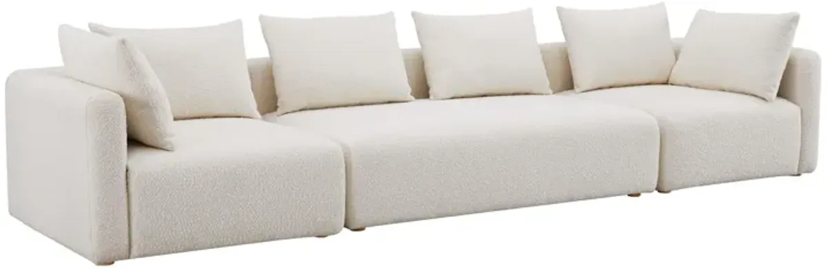 Hangover Cream Linen 145" Long Sofa