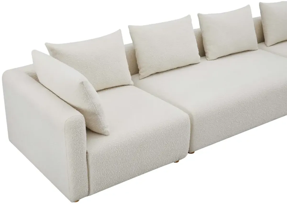 Hangover Cream Linen 145" Long Sofa